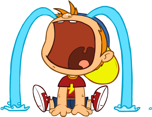 Cartoon Boy Crying - Boy Crying Cartoon Png (557x395), Png Download