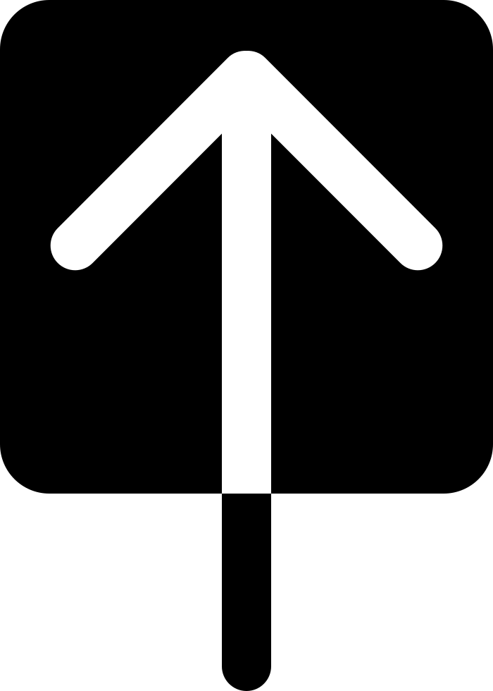 Up Arrow Entering In Black Square - Upload Png White Cloud (700x980), Png Download
