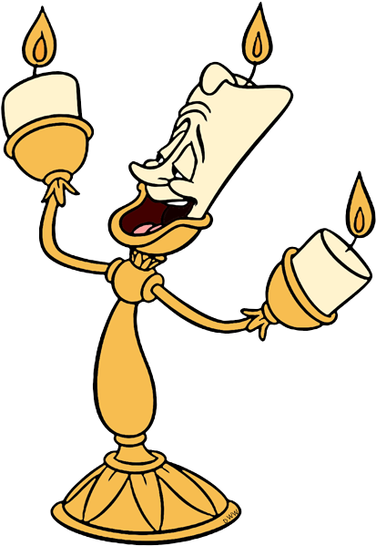 Cartoon Clipart Lumière Belle Mrs - Beautiful And The Beast .png (413x599), Png Download