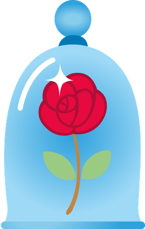 Peq Principe - La Bella Y La Bestia Rosa Png (286x453), Png Download