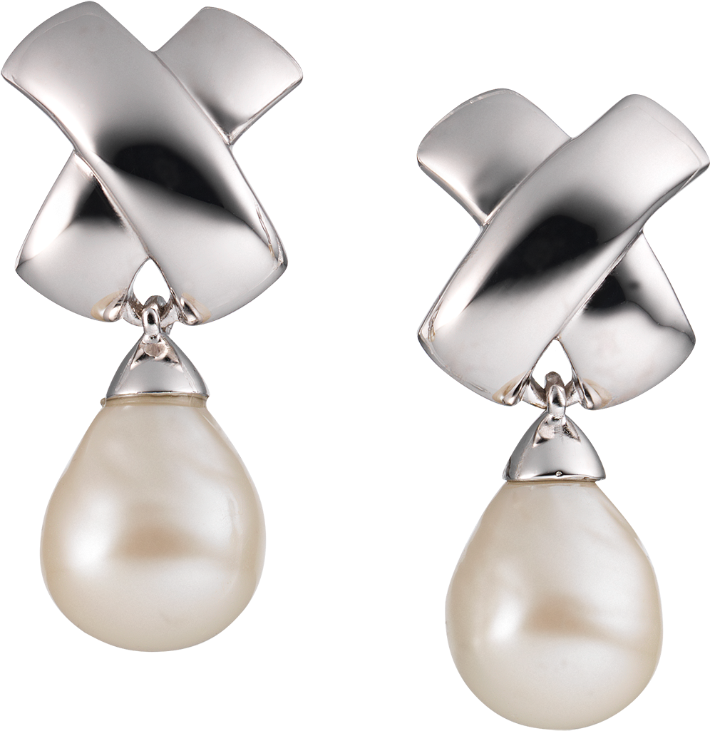 Clip On Oval Pearl Drop - Earrings (1200x1200), Png Download
