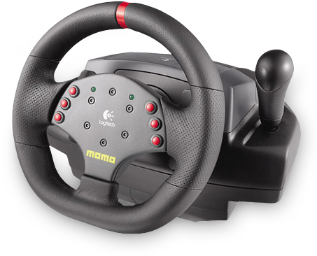 Pimage - Logitech Momo Racing Feedback Wheel (455x500), Png Download