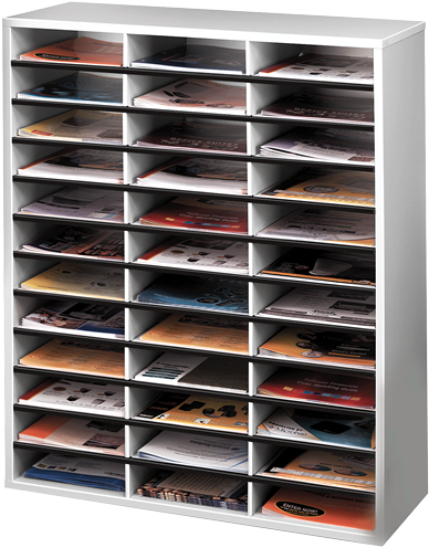 36 Compartment, Letter, Dove Gray - Fellowes Literature Sorter 36 Compartments (500x500), Png Download