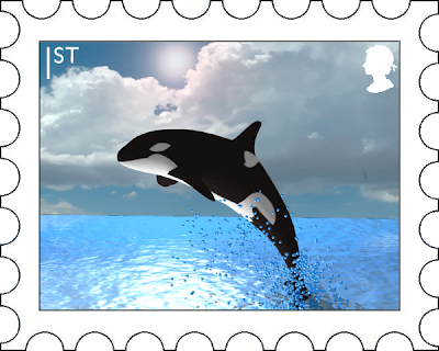 And Im Done Here Are The Final Designs For The Stamps - Killer Whale Backgrounds (400x320), Png Download