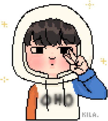 Pixel Drawing Bts (500x485), Png Download