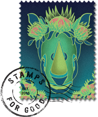 Stamps For Good Logo Stamp - Postage Stamp (387x459), Png Download