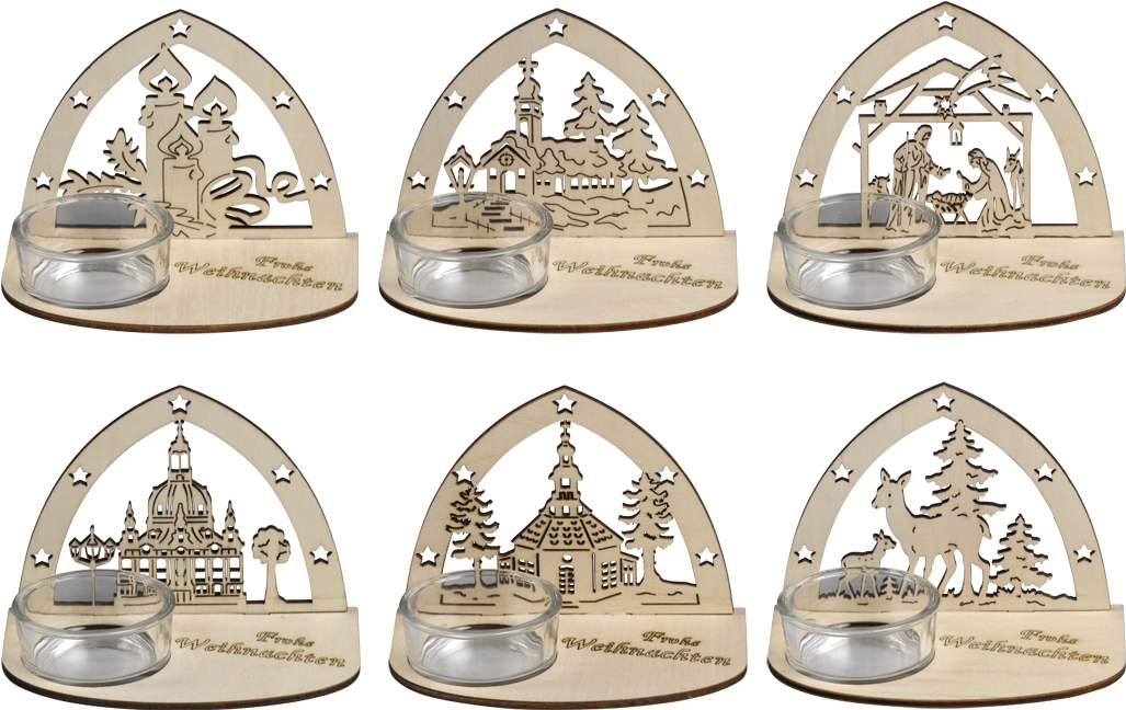 Tealight Candle Holder With Glass Cup, Gothic Arch - Triangle (1066x876), Png Download