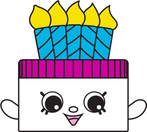 106097m Spks7 2d Characters White Cake 3 - Lil Blaze Shopkin Season (575x475), Png Download