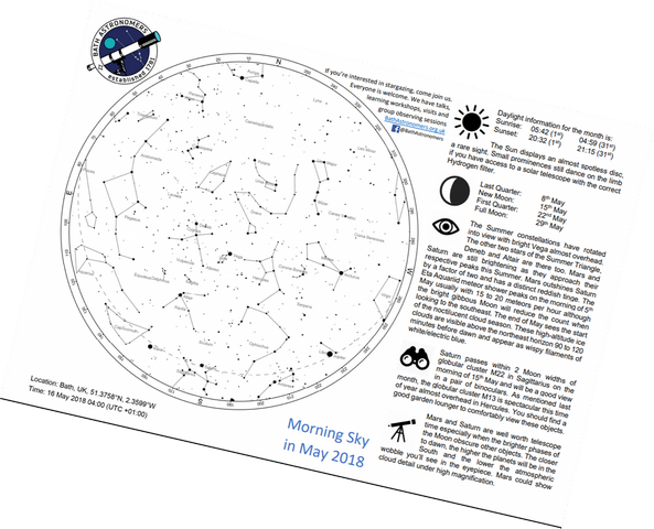 Our Monthly Guide To The Night Sky In May Can Be Downloaded - Night Sky (593x480), Png Download