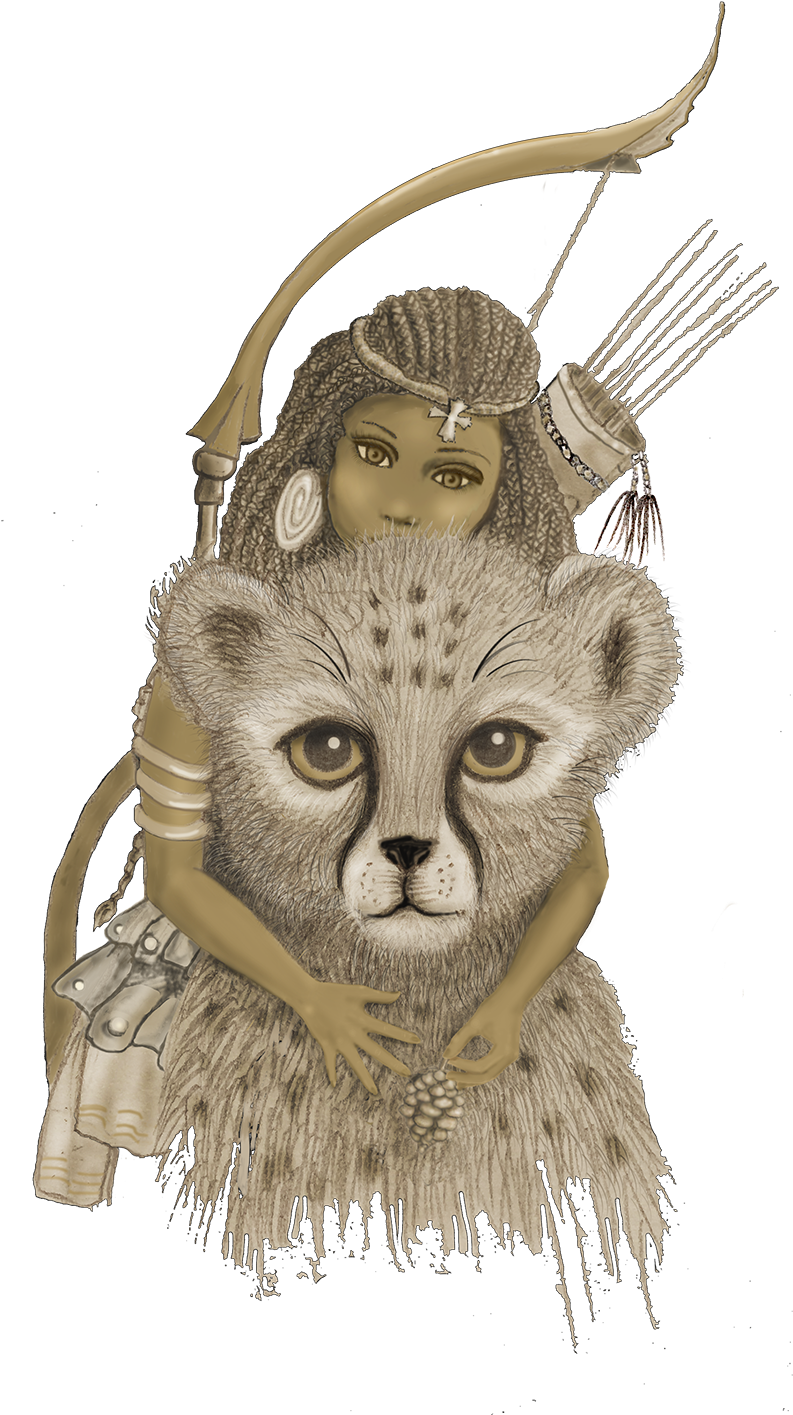 African Myth Illustration - Illustration (800x1432), Png Download