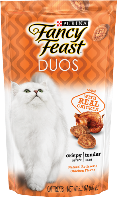 Fancy Feast Duos Natural Rotisserie Chicken Cat Treats - Fancy Feast Duos Cat Treats (800x1000), Png Download