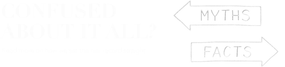 Hair Loss Myth Facts Header - Diagram (1000x288), Png Download