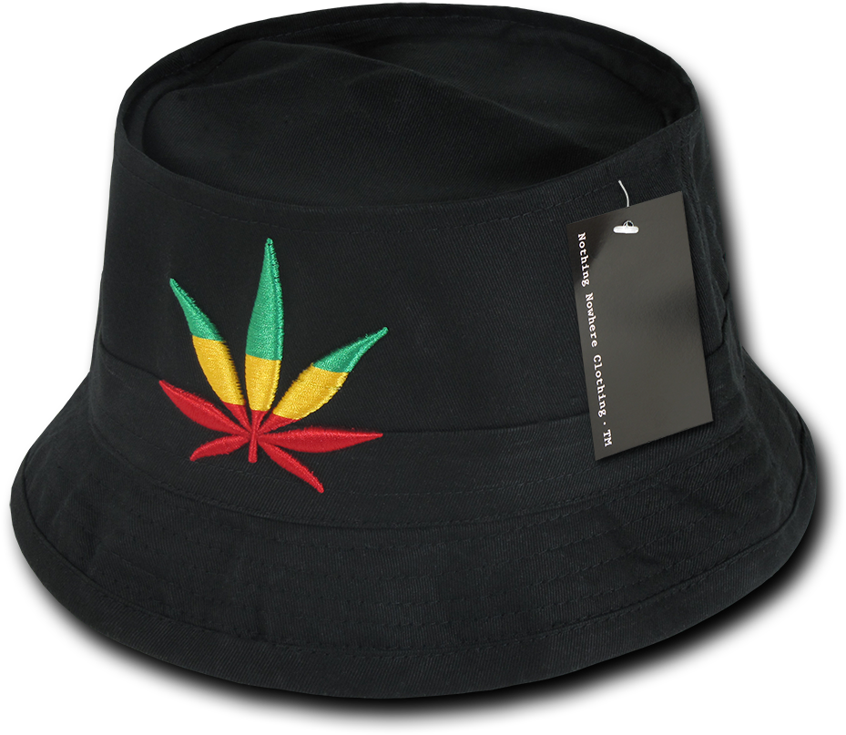 Nothing Nowhere Weed Fisherman Bucket Hats Caps Cotton - Decky N44-wee-blk-06 Fisherman Hat Weed Black Small (1000x1000), Png Download