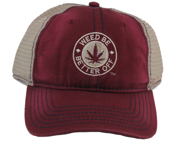 Trucker Cap Maroon Mesh Back - Baseball Cap (600x600), Png Download