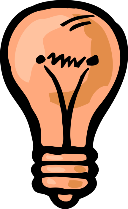 Vector Illustration Of Electric Light Bulb Symbol Of (431x700), Png Download