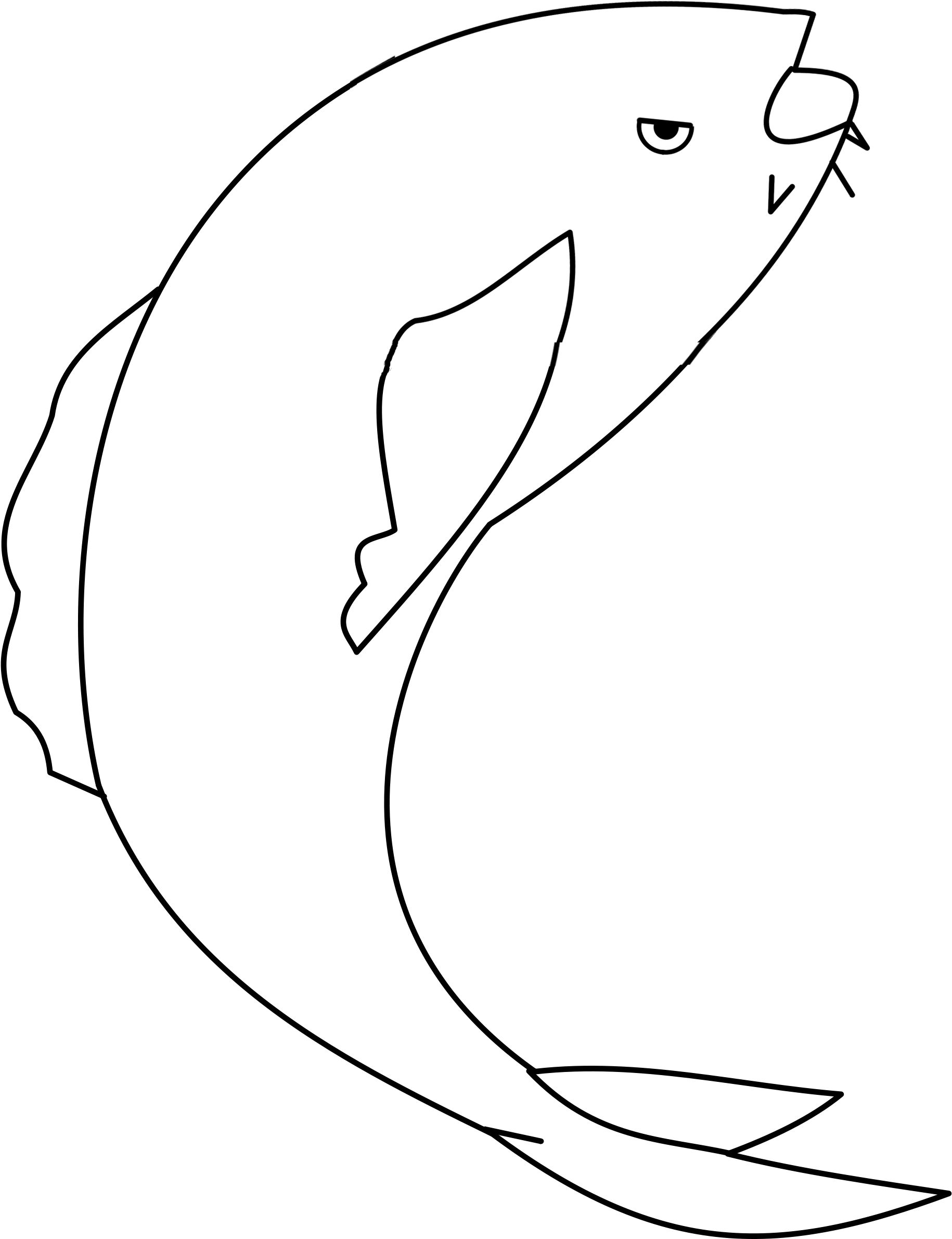 Exploitable Unhappy Fish , - Illustration (1852x2400), Png Download