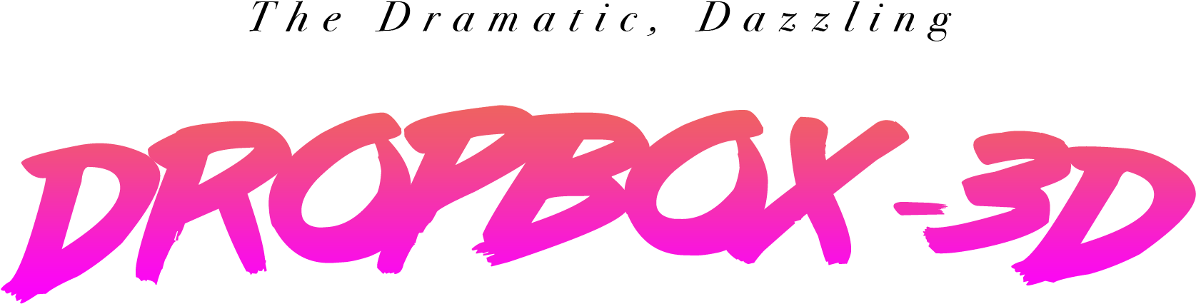 Download Dropbox 3d Banner Calligraphy Full Size Png Image Pngkit