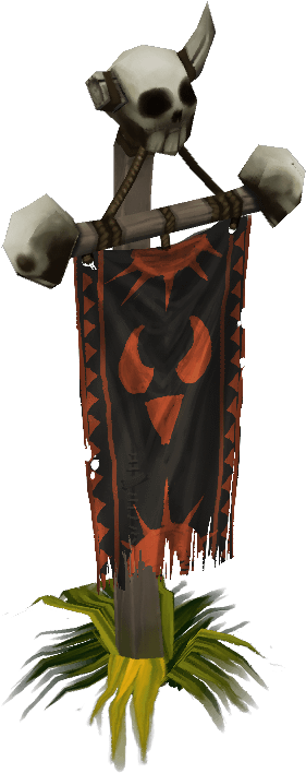Rts Orc Banner - Low Poly (1024x1024), Png Download