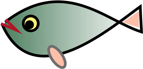 Fish - Herbivorous Fish Cartoon (493x246), Png Download
