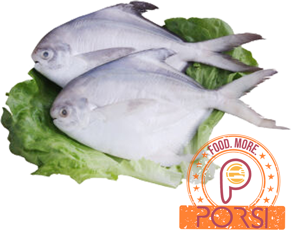 Ikan Bawal - Pampus Argenteus (1000x1000), Png Download
