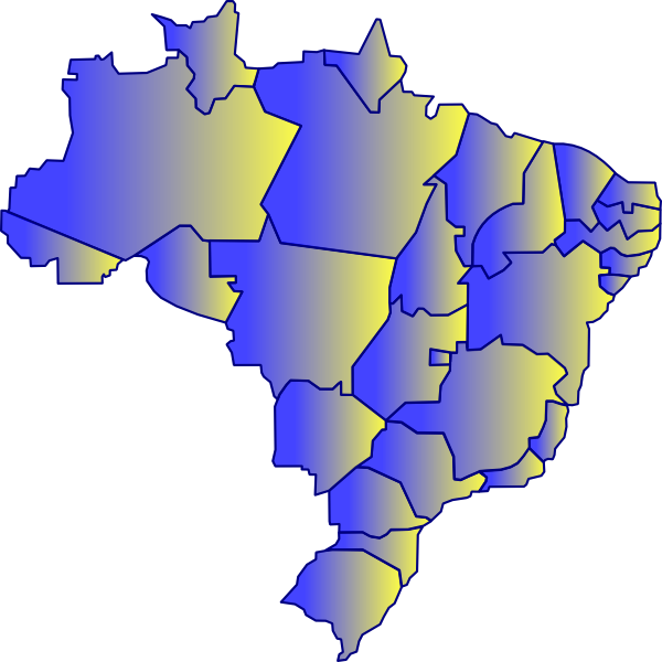 Brazil Map (600x600), Png Download