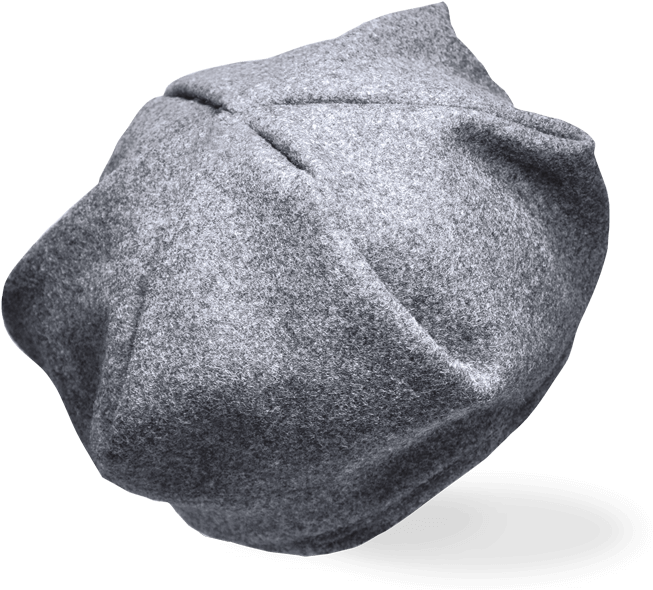 Felt Cap - Top View - Beanie (858x620), Png Download