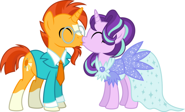 Sunburst And Starlight Are Getting Married By Osipush - My Little Pony Sunburst And Starlight (640x389), Png Download