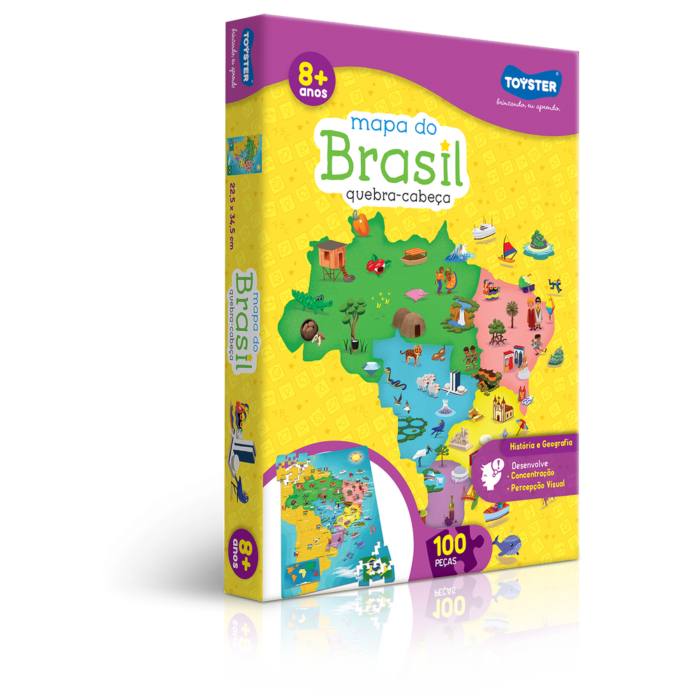 Quebra-cabeça Mapa Do Brasil - Quebra Cabeça Do Mapa Do Brasil Estados (1000x1000), Png Download