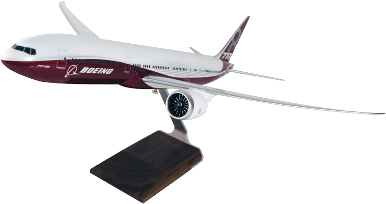 1/100 Scale Boeing 777-8x Desktop Model In House Livery - Model Aircraft (800x600), Png Download