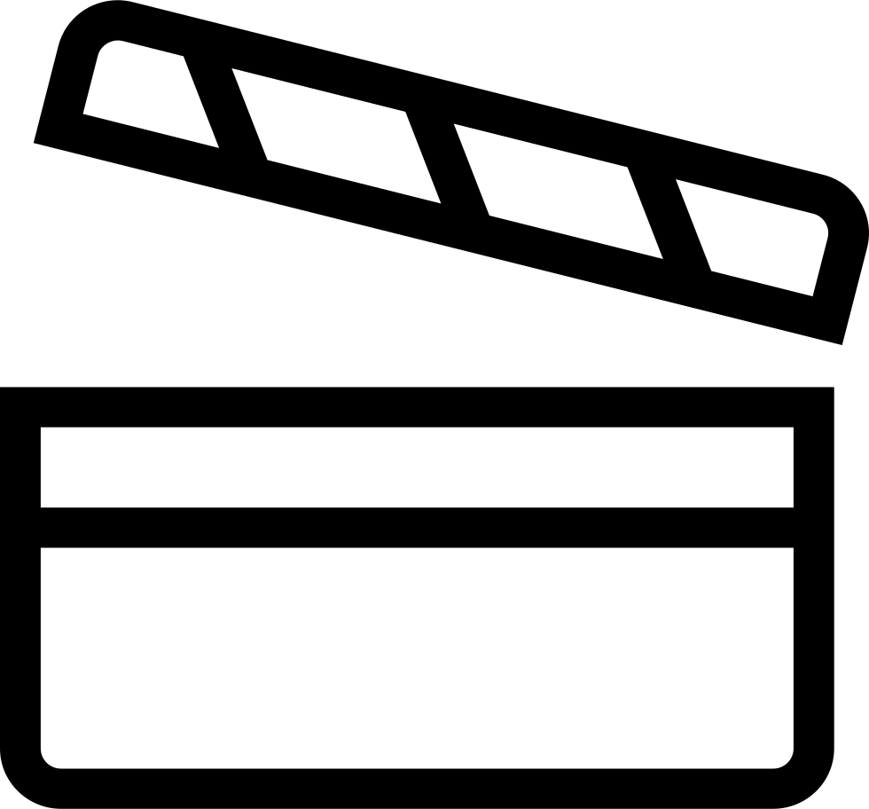 Clapperboard Filming Tool Outline To Number Scenes - Clapperboard (980x912), Png Download