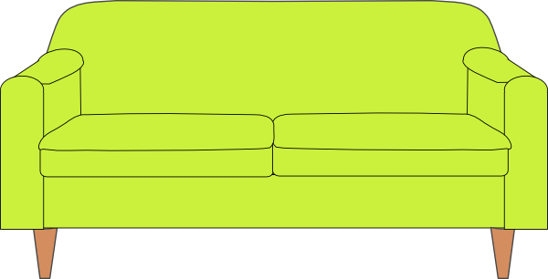 This Free Clipart Png Design Of Sofa Clipart Has - Couch (600x306), Png Download
