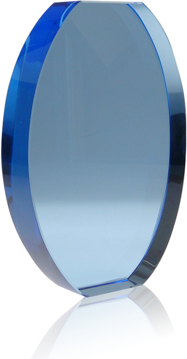 Oval Interchange Blue - Makeup Mirror (651x800), Png Download