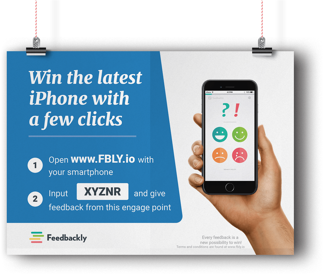 Feedbackly Iphone Competition - Online Advertising (1435x1167), Png Download