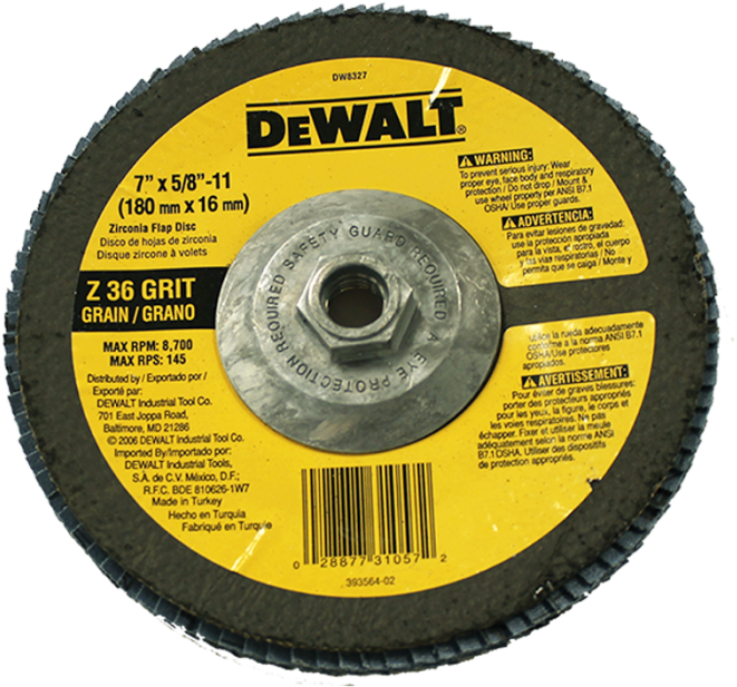 Download Dewalt 60 Grit Flap Disc Dewalt 7 Inch Diameter X 5/811