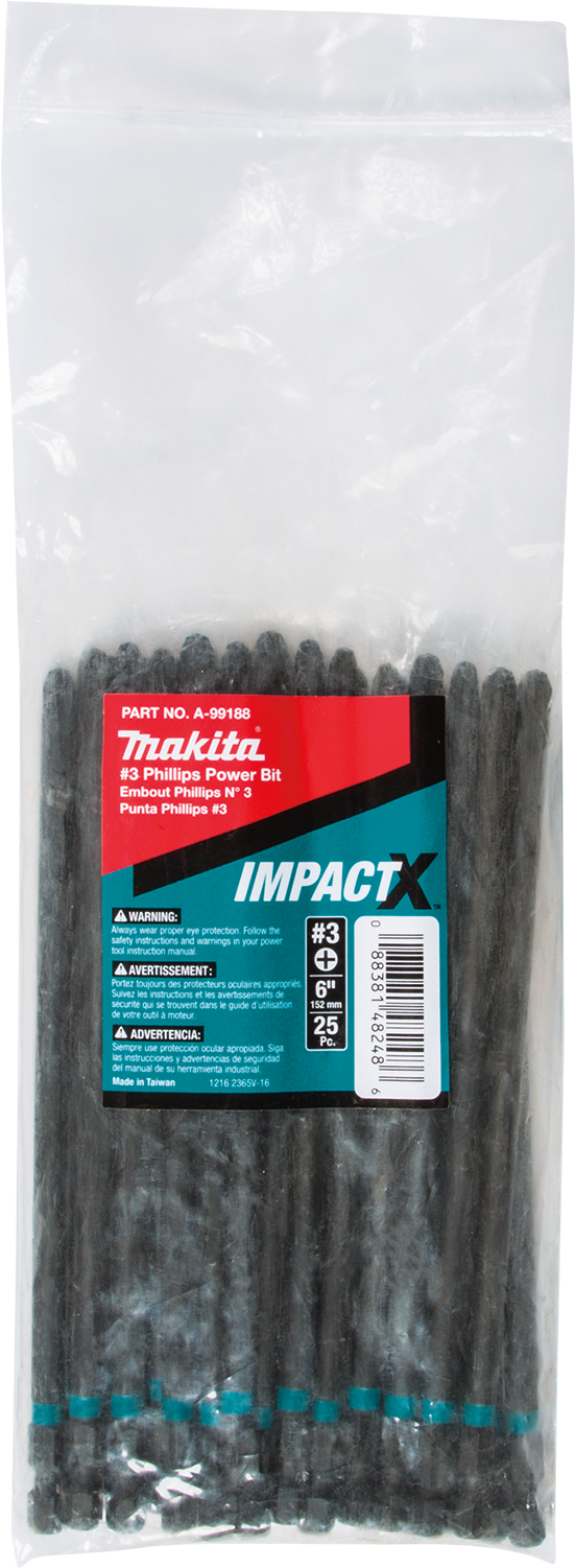 A-99188 - Makita Usa - Impact X #2 Phillips 3-1/2″ Power Bit, (1500x1500), Png Download