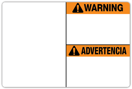 Labeltac Die-cut Bilingual Warning Labels - Accuform Signs Sbmcaw312mvp Warning No Smoking Sign,10 (500x357), Png Download