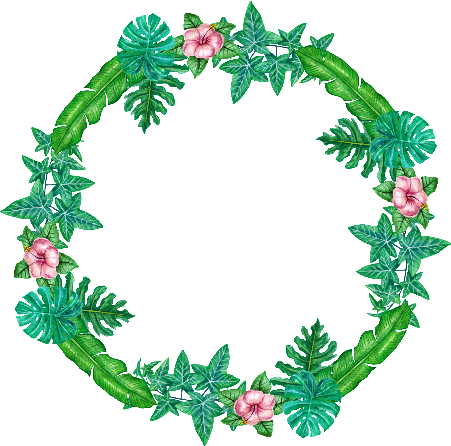 Aire Elegante Pintado A Mano Flores Y Hierba De Punto - Portable Network Graphics (1024x1020), Png Download