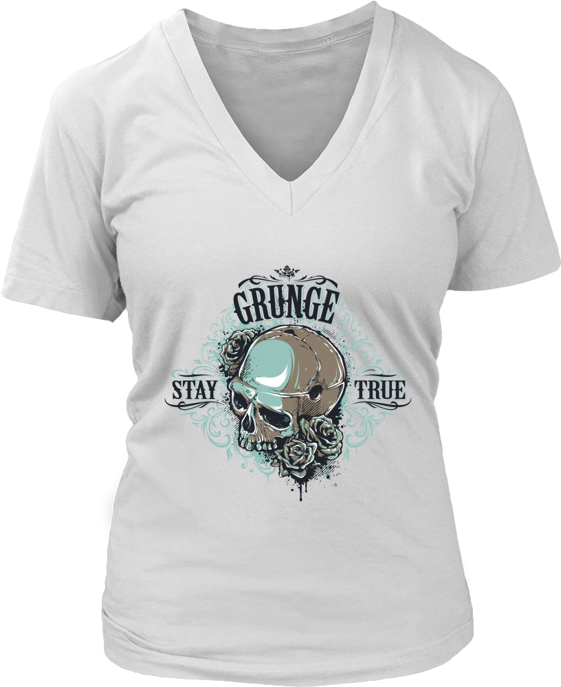 Grunge Skull Tops - All Women Are Created Equal But Queens (1000x1000), Png Download