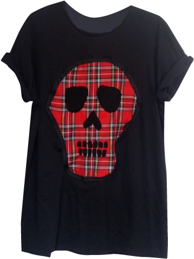 Pretty Disturbia Tartan Patch Skull - Pretty Disturbia (558x640), Png Download