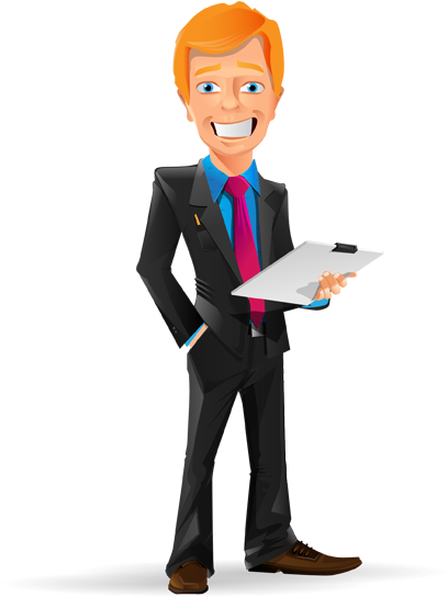 Image For Free Smiling Businessman Vector Character - Imagen De Empresario Png (566x567), Png Download