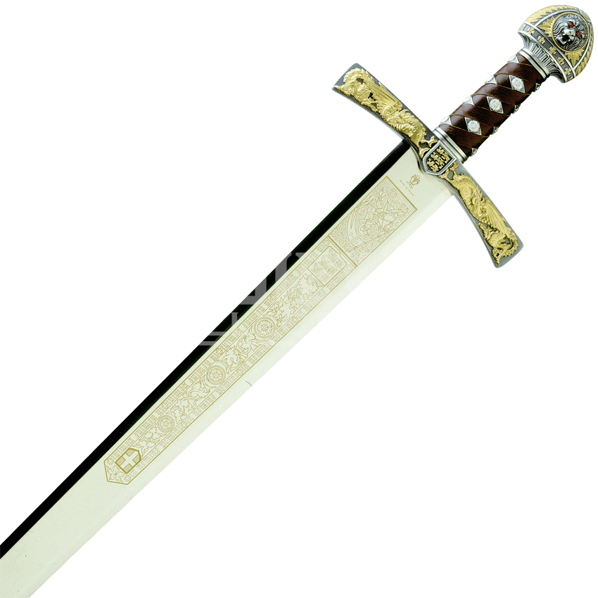 Gold And Silver King Richard The Lionheart Sword By - King Arthur Sword Png (850x850), Png Download