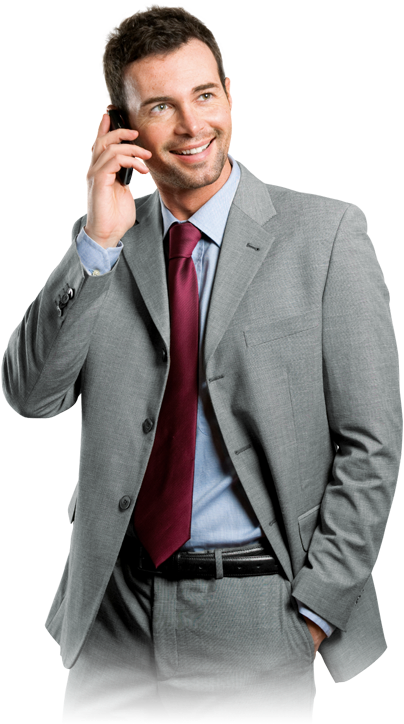 Furnished Apartment For Ren In Chillan // Iaparts Chile - Hombre Hablando Por Celular Feliz (454x735), Png Download