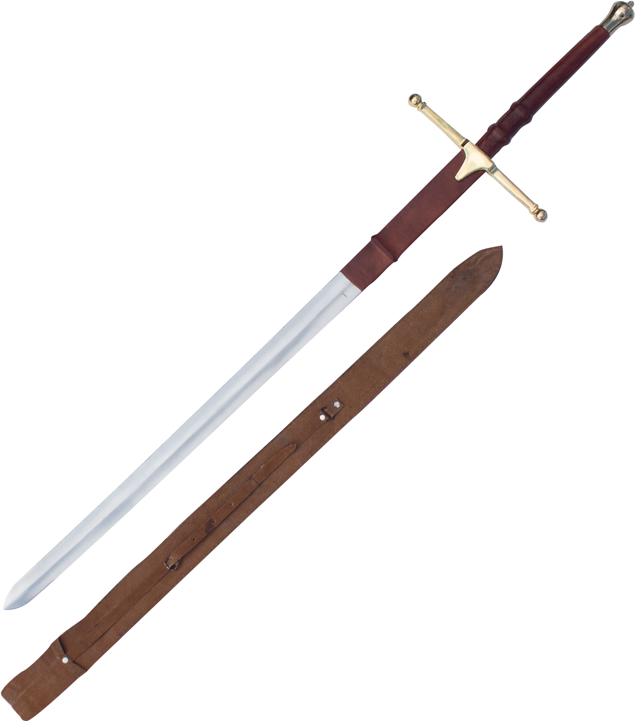 Sir William Wallace Sword Gold 52 Inch, , Panther Trading - Inuyasha Tetsusaiga (1500x1500), Png Download