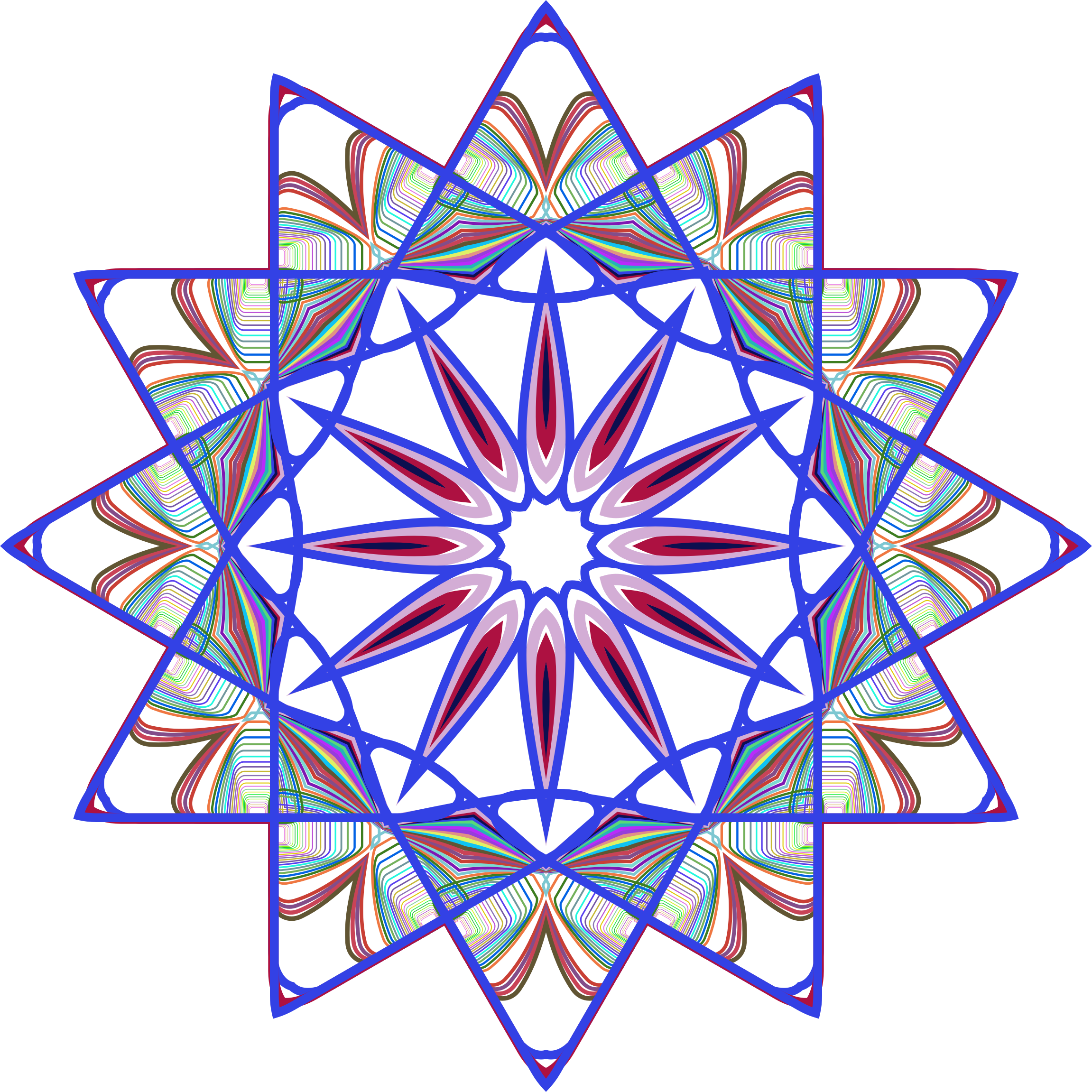 This Free Icons Png Design Of Prismatic Mandala Line (2302x2302), Png Download