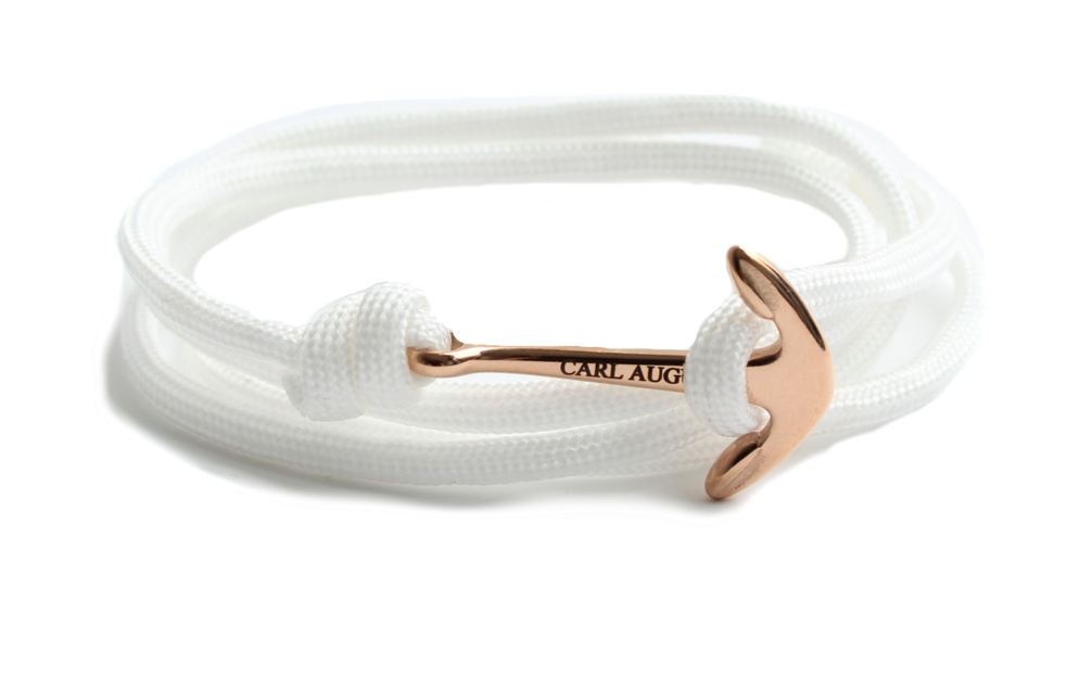 Basic - Rose Gold Anchor On Blk/wht (1024x736), Png Download