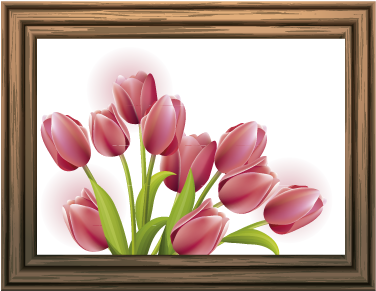 Cuadro - Tulips Flowers Clip Art (400x400), Png Download