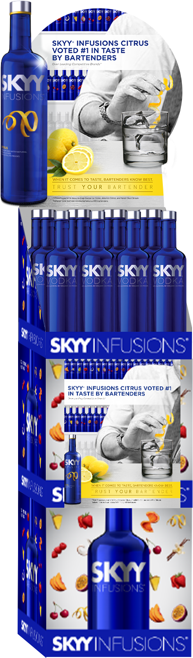 Skyy Vodka Promo Pos Display - Skyy Vodka (566x1500), Png Download