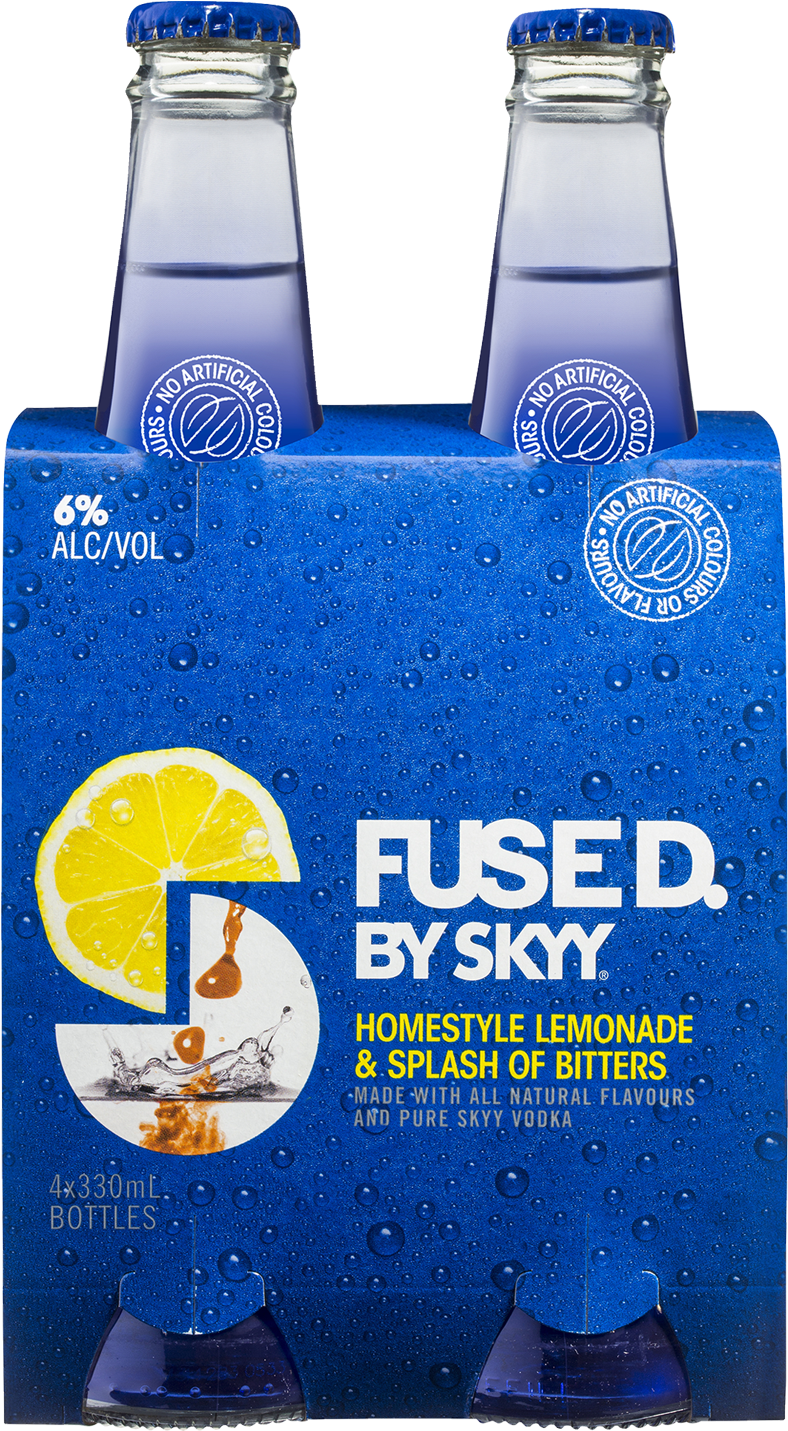 Skyy Fused Homestyle Lemonade & Bitters 330ml 4 Pack - Skyy Vodka Lime And Soda (1600x2000), Png Download