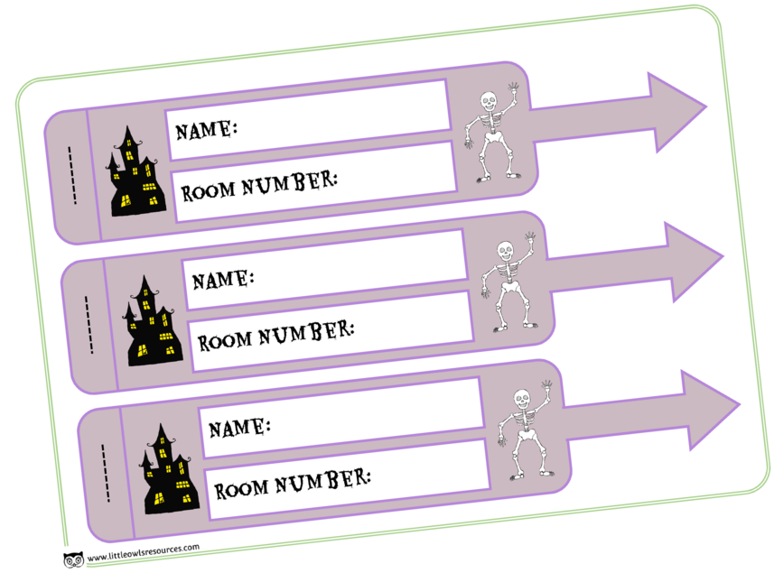Spooky Luggage Tagscover - Bag Tag (1000x667), Png Download