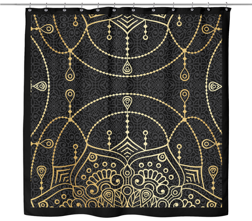 Chandelier Mandala Shower Curtain - Curtain (1024x1024), Png Download